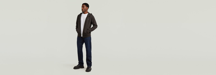 felpa con cappuccio e zip premium core