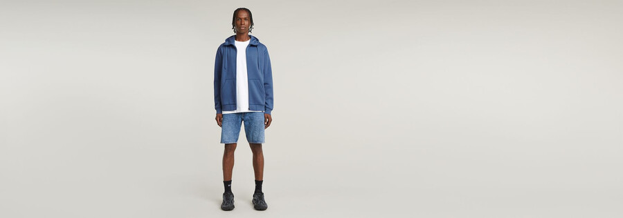 maglione con cappuccio e zip premium core