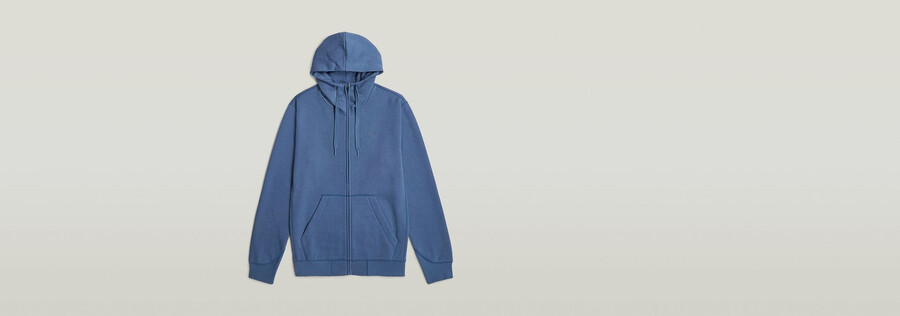 maglione con cappuccio e zip premium core