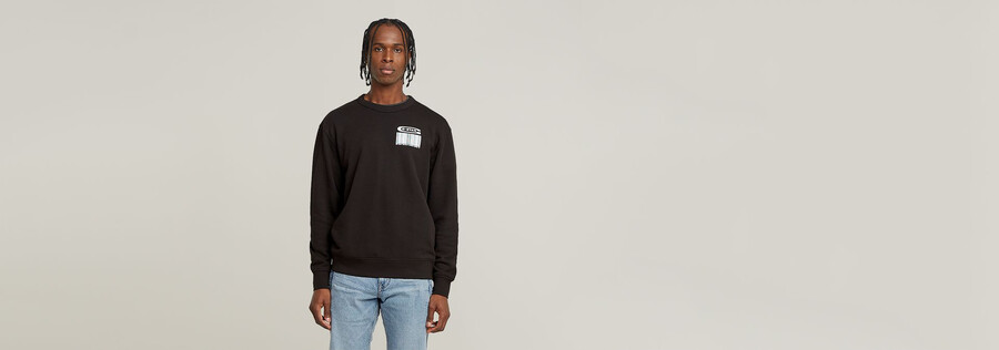 maglione rilassato con grafica substance back