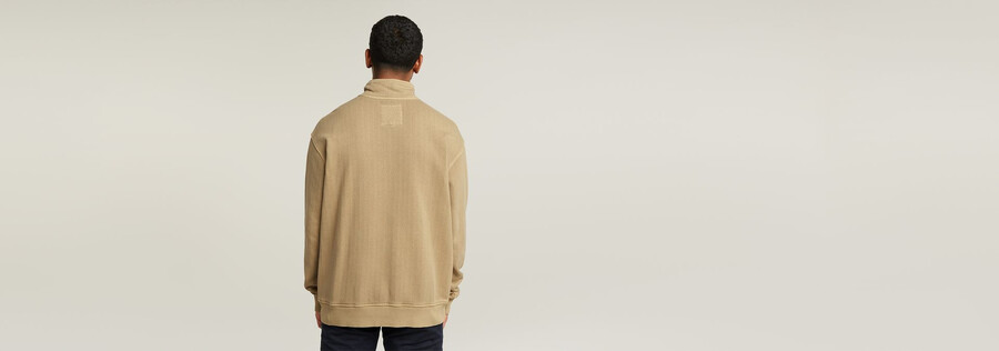 maglione rilassato con mezza zip lavato