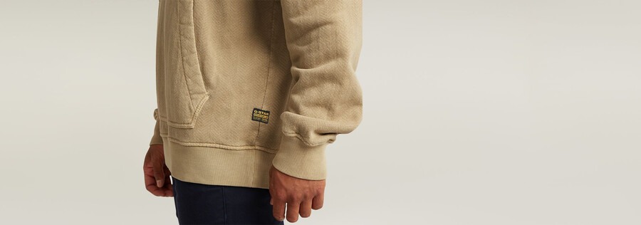 maglione rilassato con mezza zip lavato