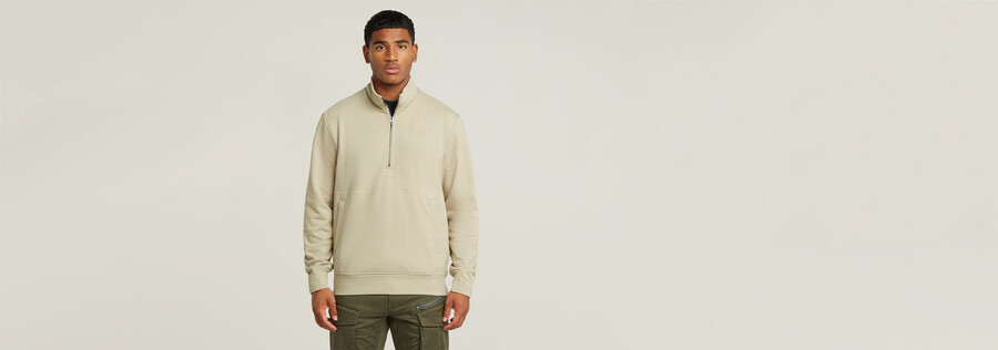 maglione con mezza zip nifous