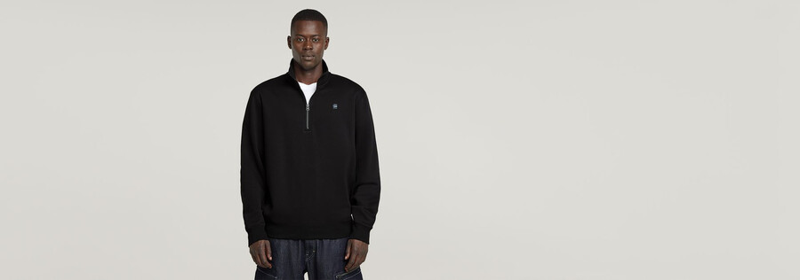 maglione con mezza zip premium core