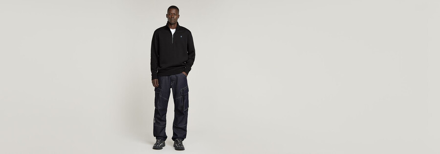 maglione con mezza zip premium core