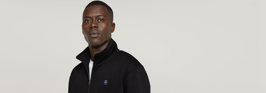 maglione con mezza zip premium core