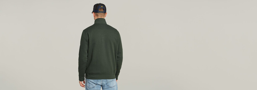 maglione con mezza zip premium core