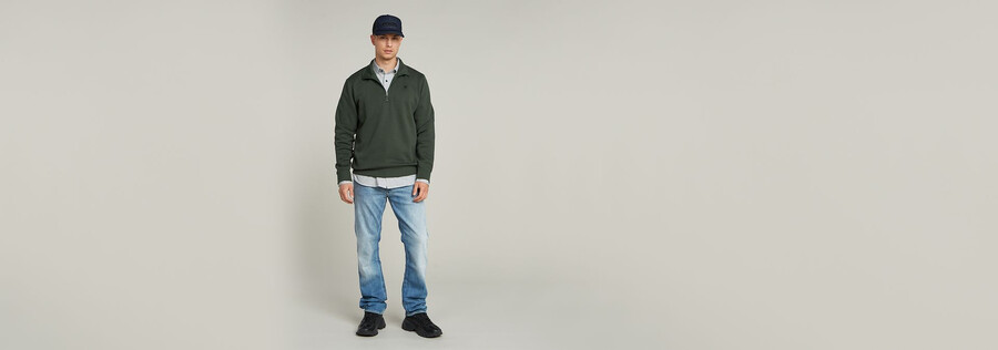 maglione con mezza zip premium core