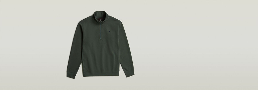 maglione con mezza zip premium core