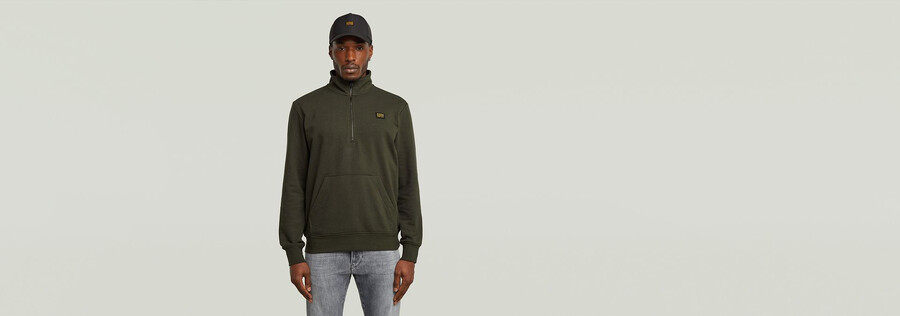 etichetta per maglione con mezza cerniera