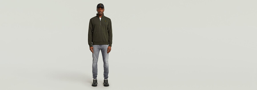 etichetta per maglione con mezza cerniera
