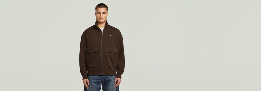 maglione largo con cerniera intera rovic