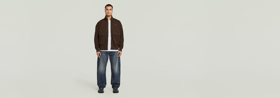 maglione largo con cerniera intera rovic
