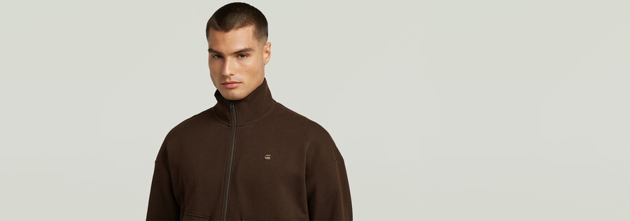 maglione largo con cerniera intera rovic
