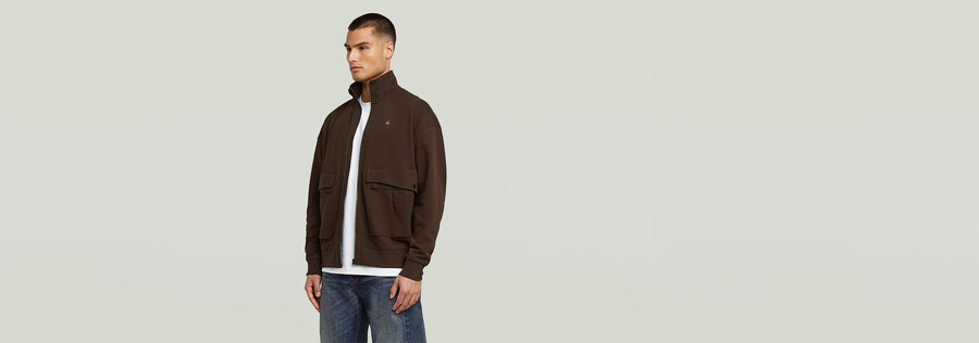 maglione largo con cerniera intera rovic