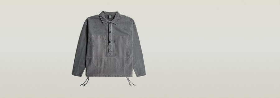 maglione largo in misto tessuto lavato
