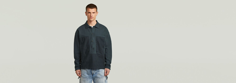 maglione largo in misto tessuto lavato