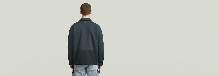 maglione largo in misto tessuto lavato