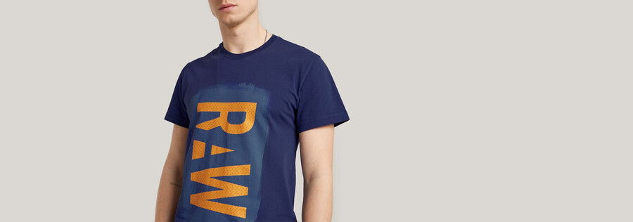 maglietta grafica dipinta raw