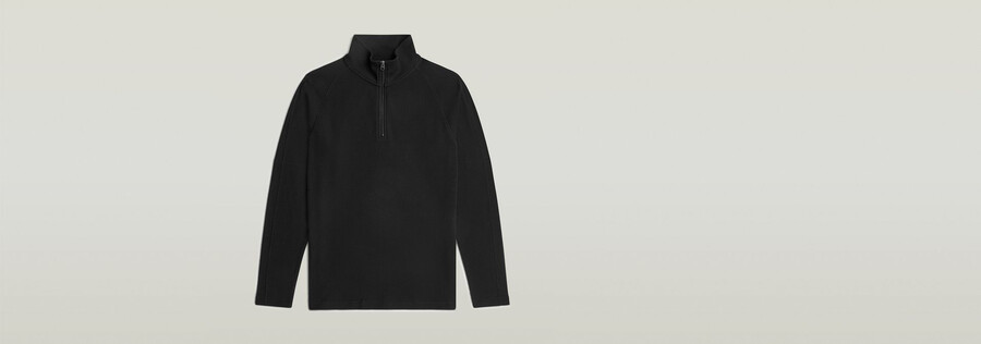 maglietta tweeter con mezza zip